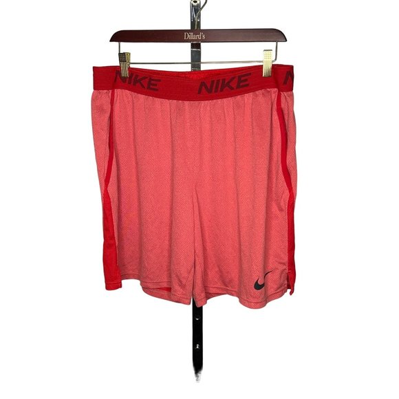 Nike Shorts Mens XL Red Athletic Basketball Training Pockets - Picture 1 of 6